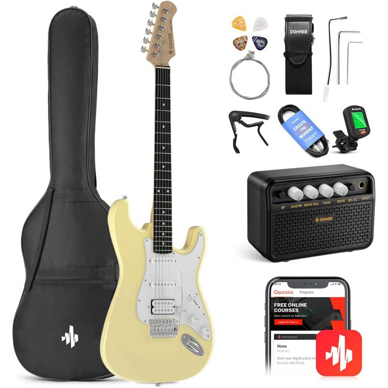 Комплект для електрогітари Donner Music DST-100 Sunburst Electric Guitar Kit Yellow EC1169